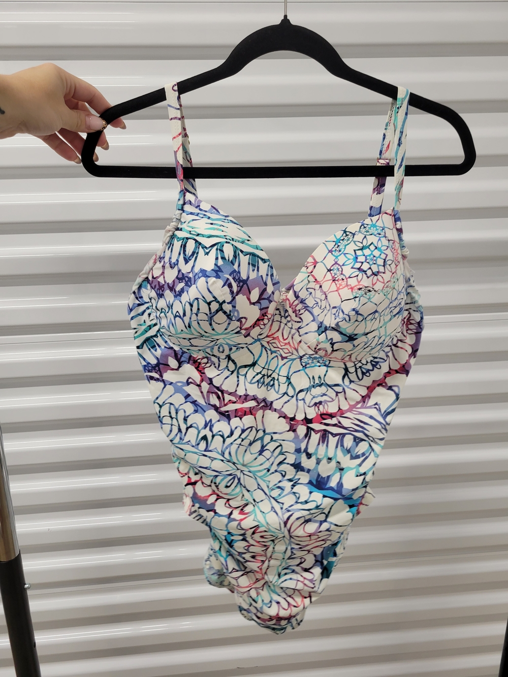Christina Swimwear Multi Color Geometric One Piece Size 14 Slimming